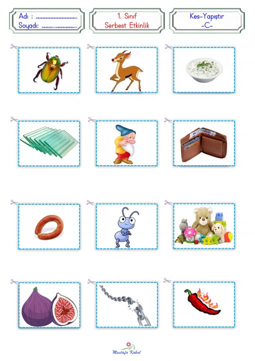  Ç harfi Kes Yapıştır