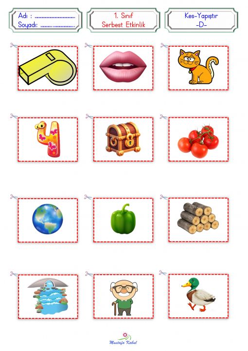  D Harfi Kes Yapıştır