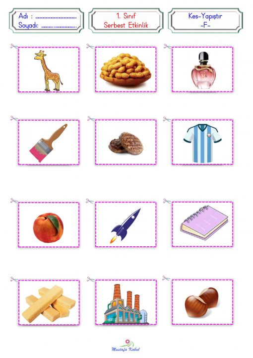  F Harfi Kes Yapıştır