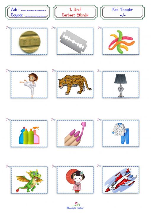  J Harfi Kes Yapıştır