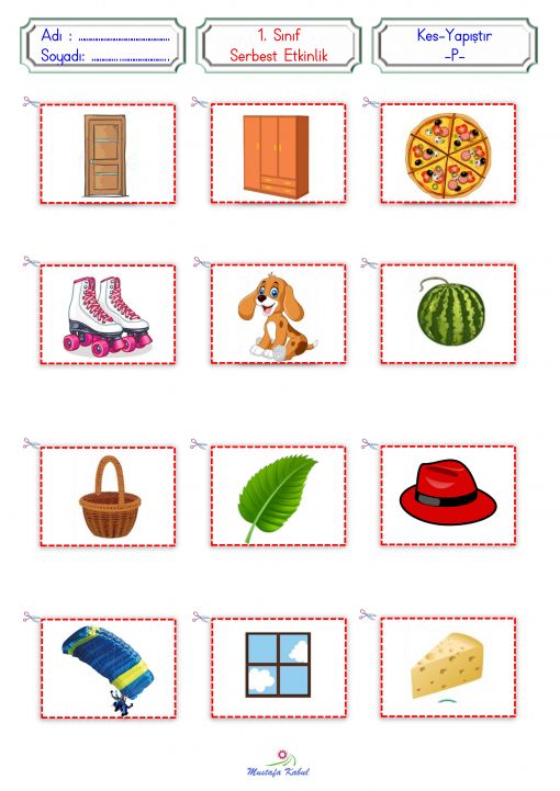  P Harfi kes Yapıştır