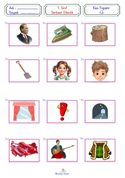 U Harfi Kes Yapıştır