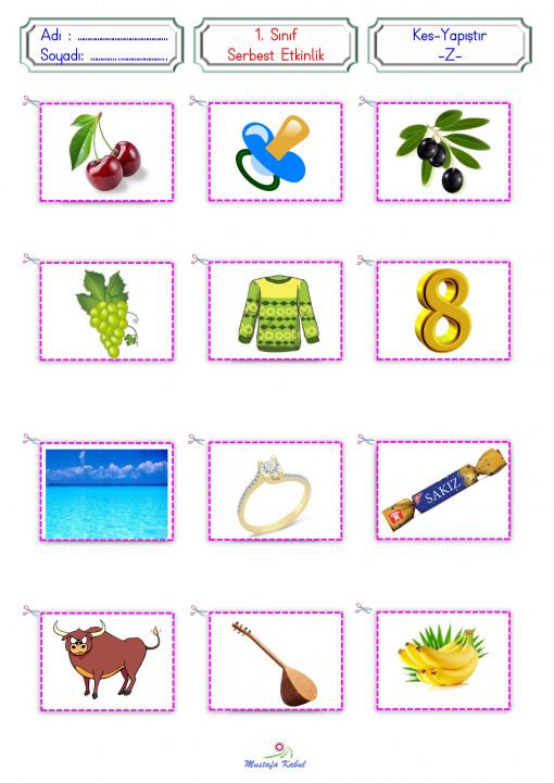  Z Harfi Kes Yapıştır