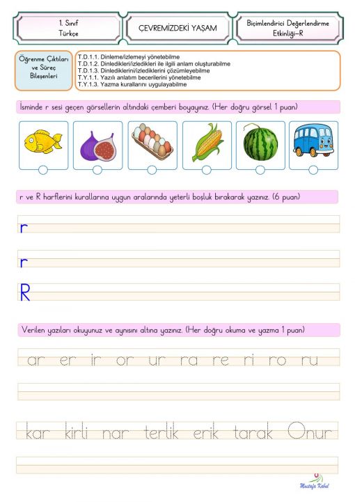  R Harfi Süreç Değerlendirme