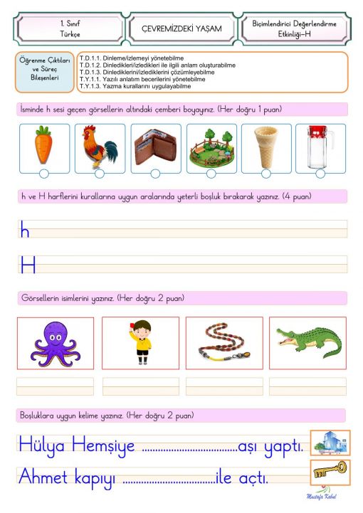 H Harfi Süreç Değerlendirme