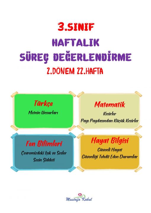  3.Sınıf Süreç Değerlendirme