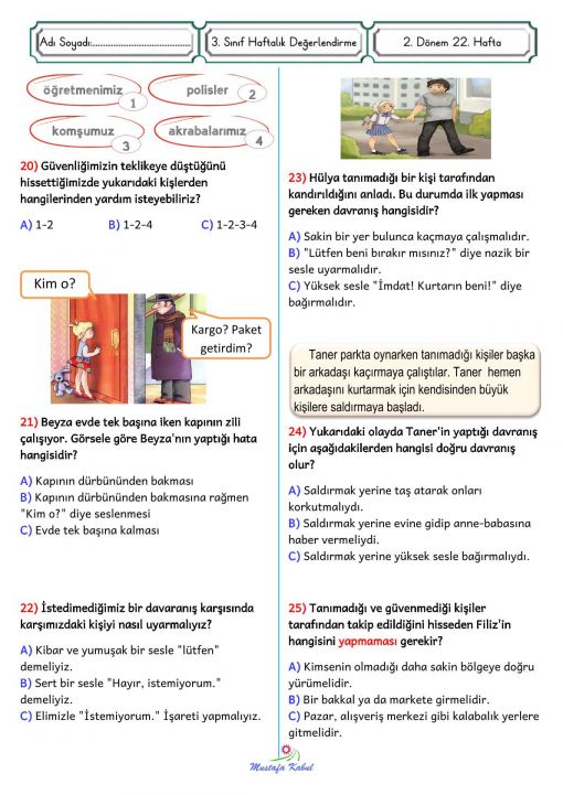  3.Sınıf Güvenliği Tehdit Eden Durumlar