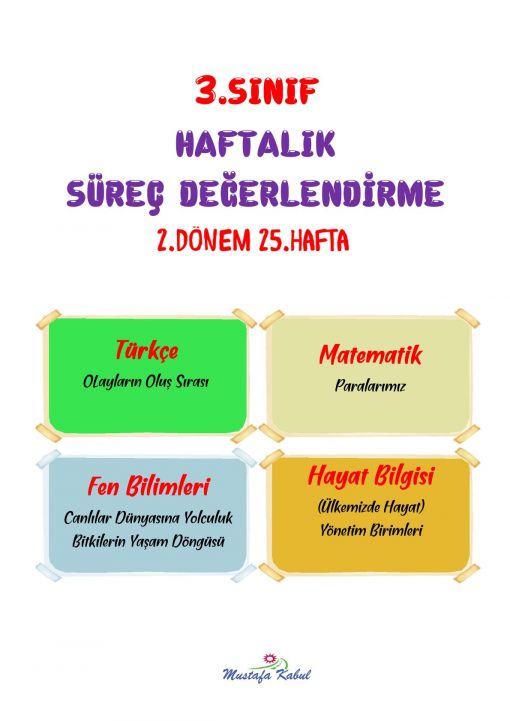  3.Sınıf Süreç Değerlendirme