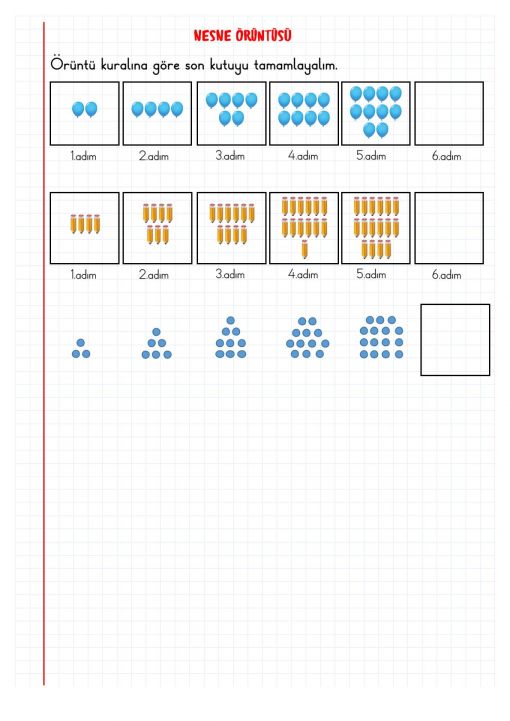 2.Sınıf Örüntüler Defter Notu